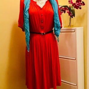 LOFT Dress w/ Banana Republic Belt